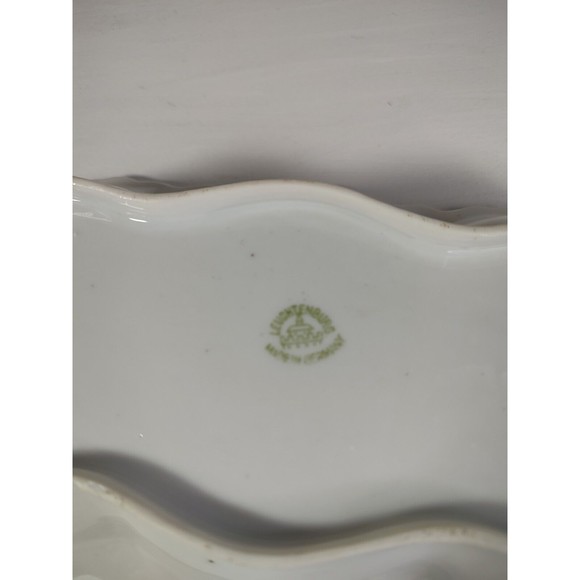 Vintage Leuchtenburg Germany Porcelain Celery Dish with Beautiful Luster Finish - Picture 8 of 8
